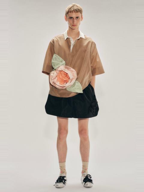 Simone Rocha Pressed Rosette Split-Hem Shorts