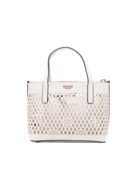 GUESS USA mini Letty laser-cut tote bag