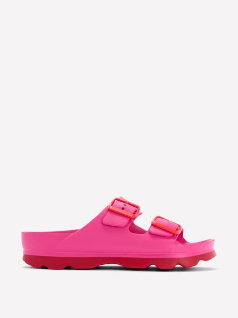 BODEN Lyla Double Buckle Sliders-Pink/Red