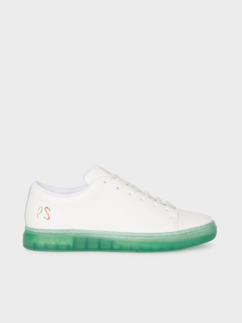Women's White 'Lee' Trainers With Green Soles