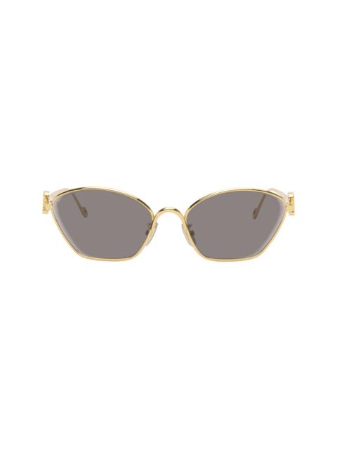 Loewe Gold Anagram Hexagonal Sunglasses