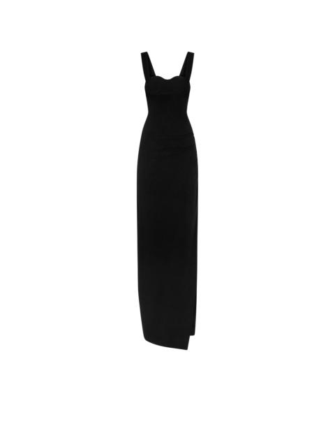 STRETCH VISCOSE KNIT EVENING DRESS