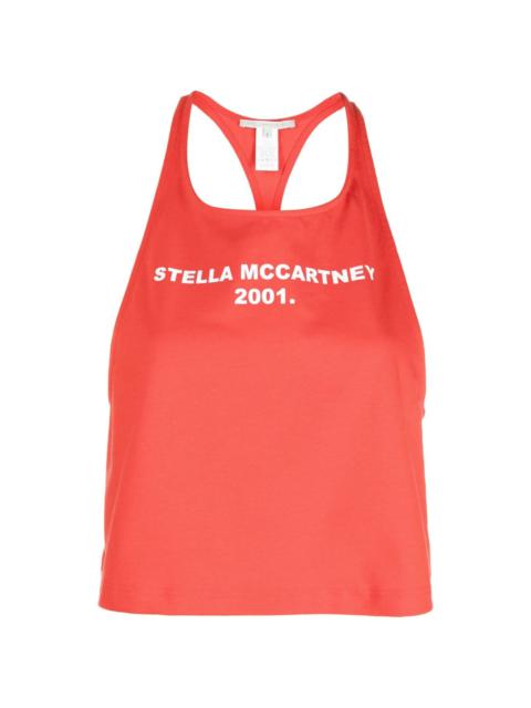 logo-print tank top