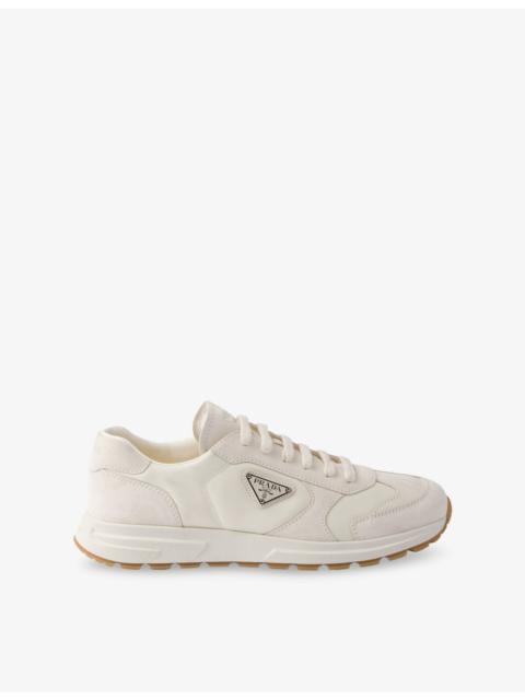 Prada Prax Suede and Woven Trainers