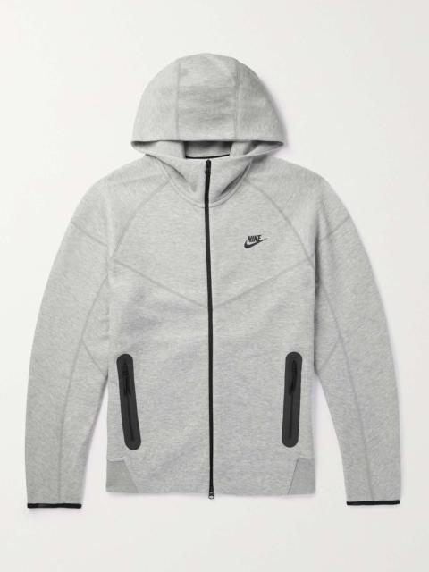 Nike Logo-Embroidered Cotton-Blend Tech Fleece Zip-Up Hoodie