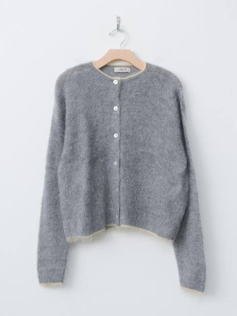 ICHI Antiquités Mohair Cardigan - Gray x Yellow