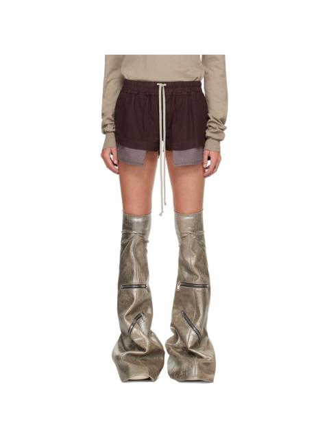 Rick Owens DRKSHDW Burgundy Concordians Fog Boxers Shorts