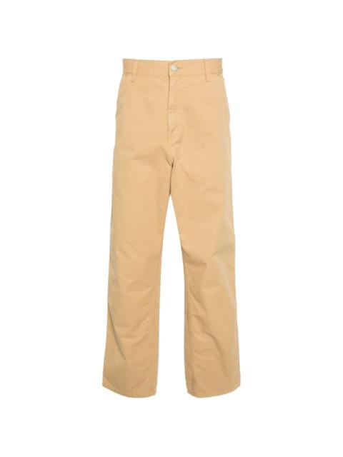 Single Knee straight-leg trousers