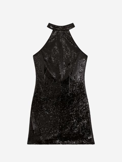 The Kooples SHORT BLACK SEQUIN DRESS