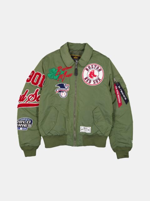 Nike BOSTON RED SOX X ALPHA X NEW ERA MA-1 COLLARED BOMBER JACKET