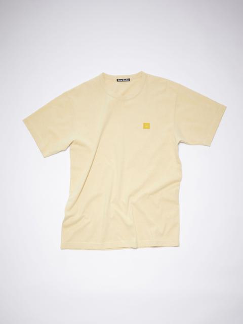 Crew neck t-shirt - Pale yellow melange