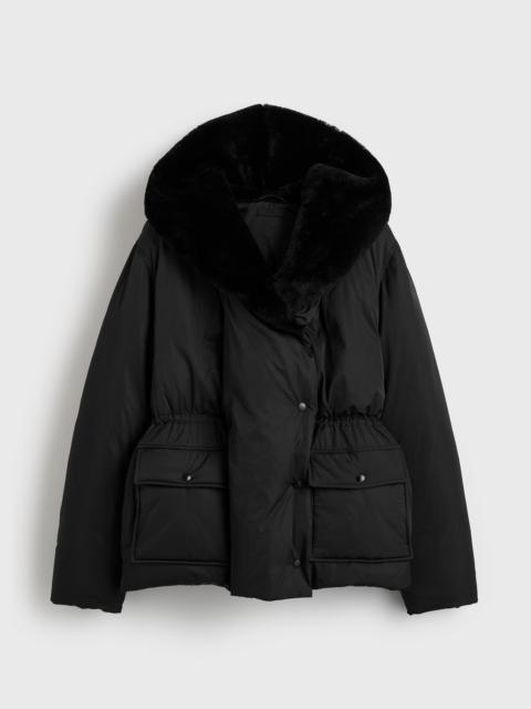 TOTEME Cinched puffer jacket black