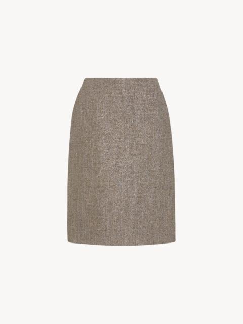 The Row Corinna Skirt in Lurex Canvas