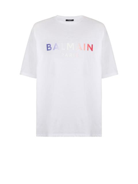 HIGH SUMMER CAPSULE -Cotton T-shirt with Balmain Paris tie-dye logo print