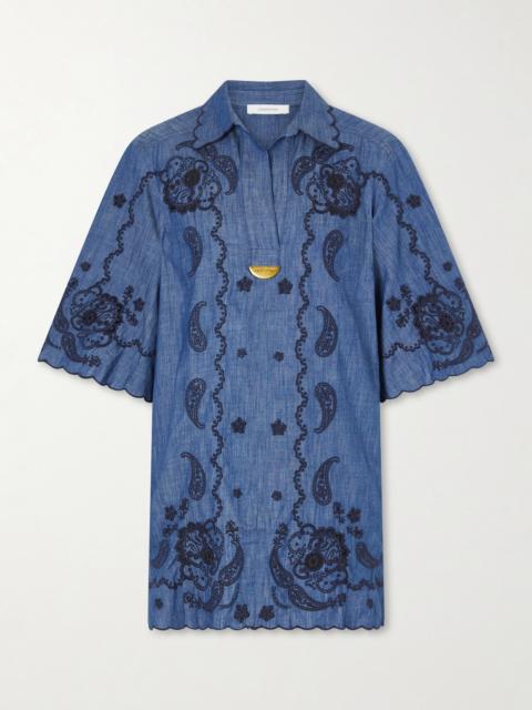 zimmermann wylie embroidered billow dress Zimmermann Sensory Billow Dress Paisley Gold Print main image 1