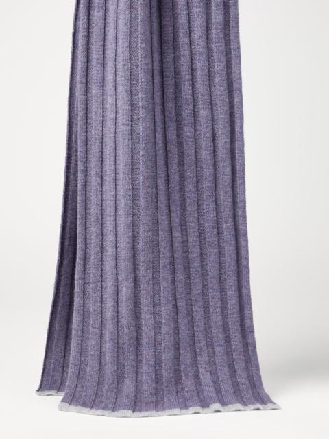 Brunello Cucinelli Cashmere rib knit scarf