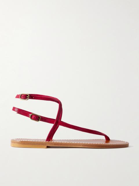K.JACQUES Abako Lizard-effect Leather Sandals