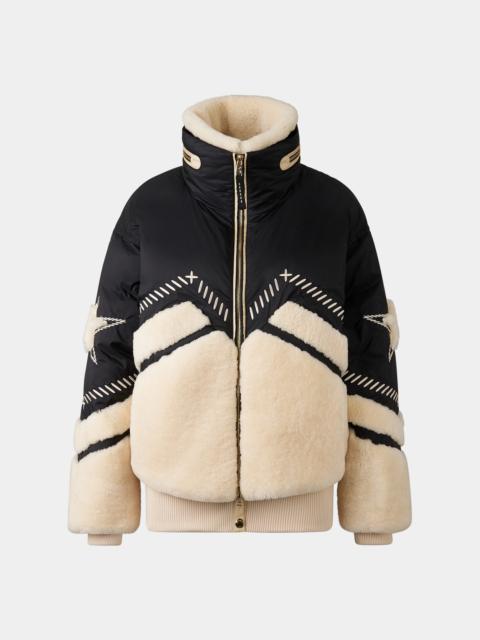 BOGNER Amie down ski jacket in Black/cream
