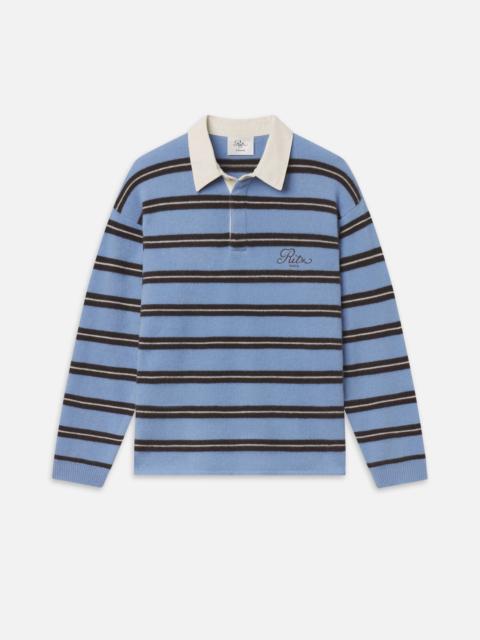 FRAME The Ritz Brushed Cashmere Rugby Sweater