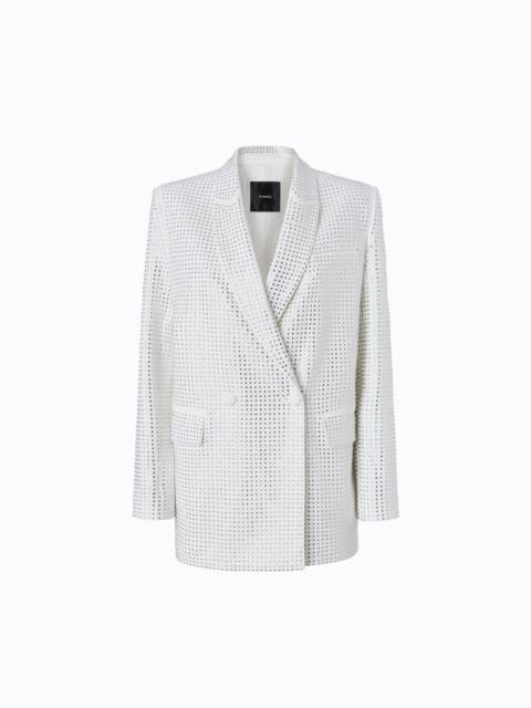 PINKO OVERSIZED DOUBLE-BREASTED JACKET WITH RHINESTONES