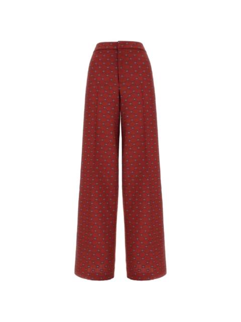 Etro button detail pleated trousers