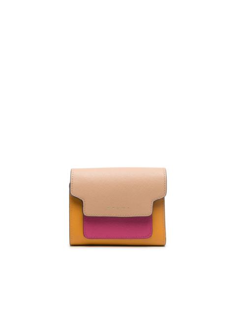 colour-block leather purse