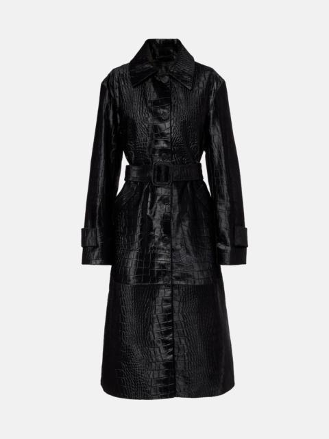 JOSEPH Auger croc-effect calf hair coat