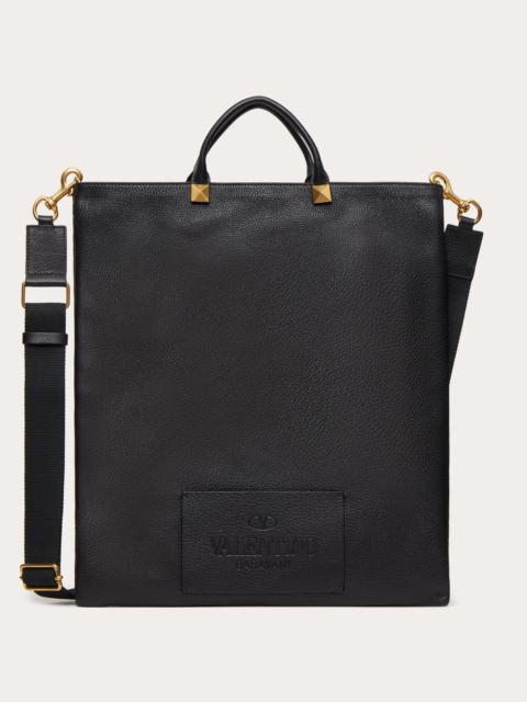 Valentino VALENTINO GARAVANI IDENTITY FLAT LEATHER TOTE BAG