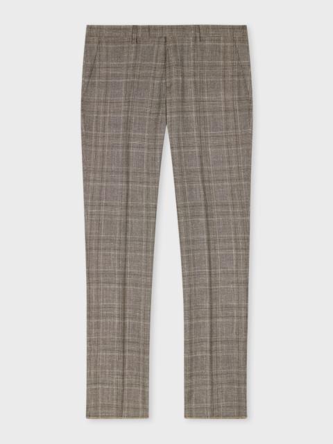 Paul Smith Grey Check Wool-Silk Trousers