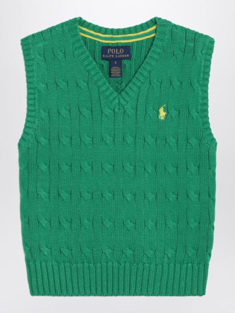 Polo Ralph Lauren Green cable-knit cotton vest