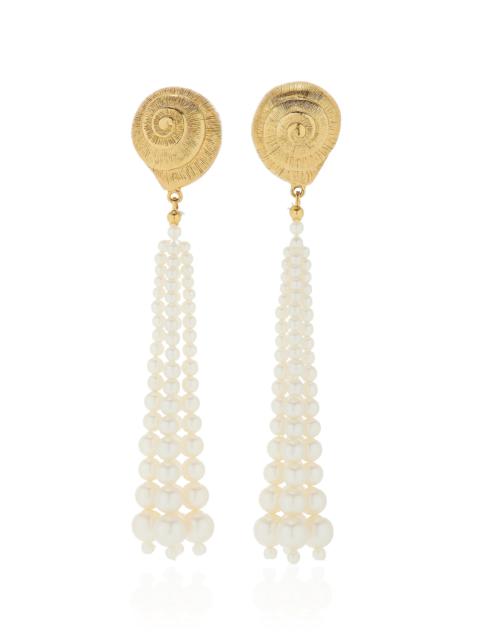 Jennifer Behr Marcelline Pearl Earrings white