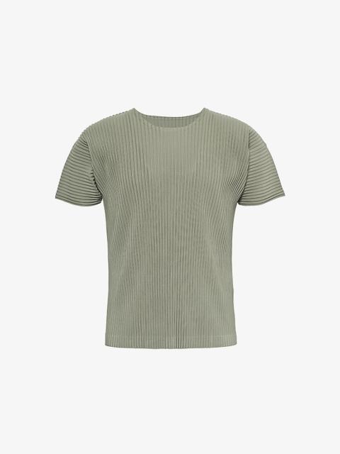 Pleated knitted T-shirt