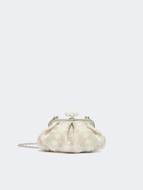 WEEKEND Max Mara ITALIANROOTSS1 Small Pasticcino Bag in linen, silk and cotton jacquard - WHITE
