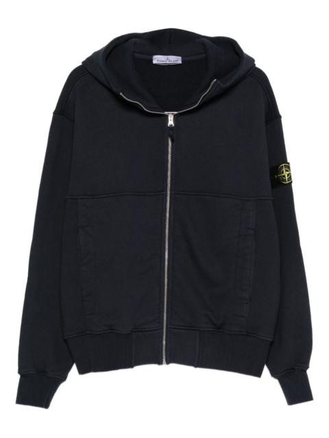 Stone Island zip-fastening cotton hoodie