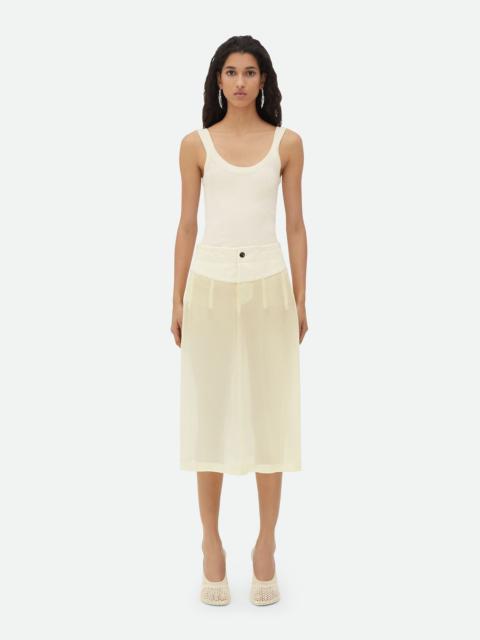 Bottega Veneta Light Cotton Gauze Skirt