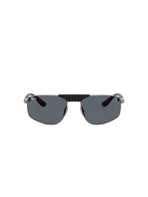 Ray-Ban geometric-frame textured sunglasses