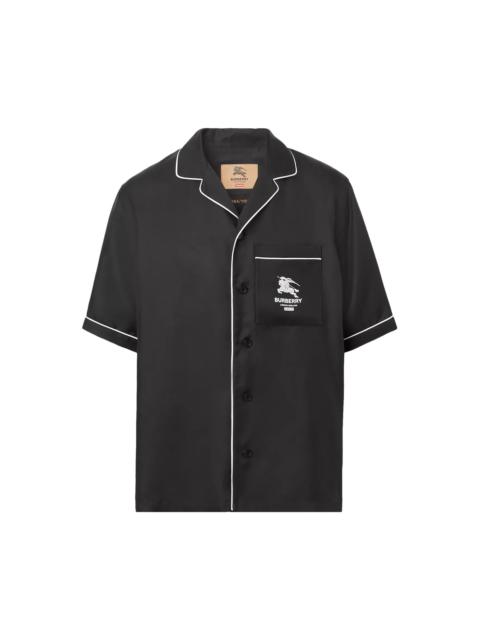 Supreme Supreme x Burberry Icon Stripe Silk Pyjama Shirt (Burberry Exclusive) 'Black'