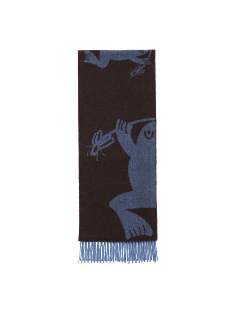 HENRIK VIBSKOV BUG PRESS SCARF - BLUE BUG BROWN