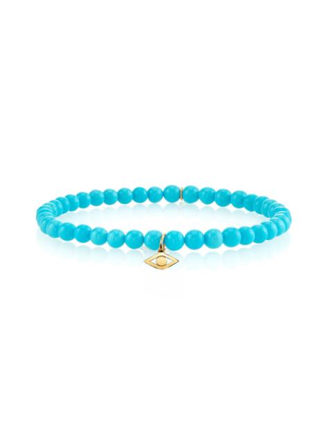 SYDNEY EVAN Turquoise & Tiny Evil Eye Charm Bracelet