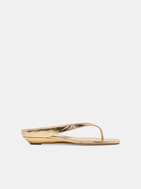 dolce vita GIZEL SANDALS GOLD CRINKLE PATENT