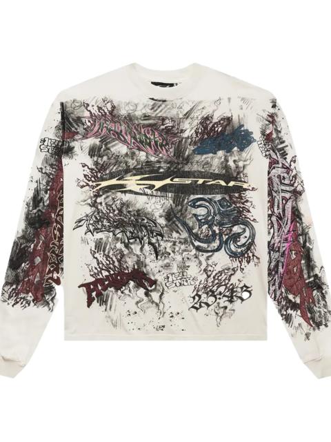 HELLSTAR Graffiti L/S T-Shirt "White" HSR045