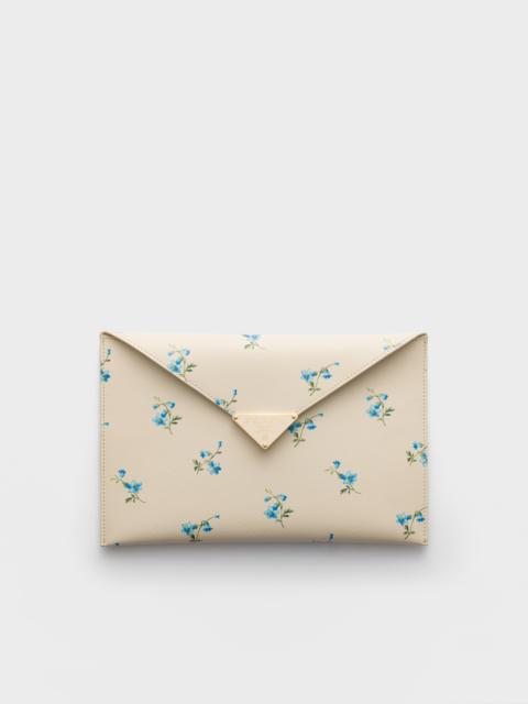 Prada Printed Saffiano leather envelope clutch