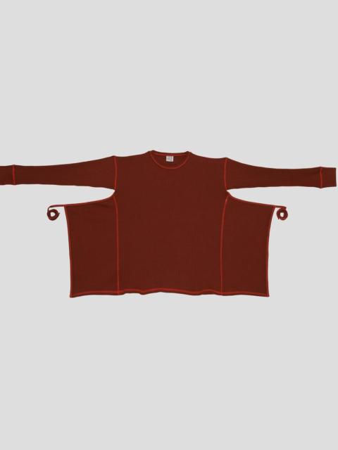 BASERANGE Shaw Punica Longsleeve - Organic Cotton Rib Jersey