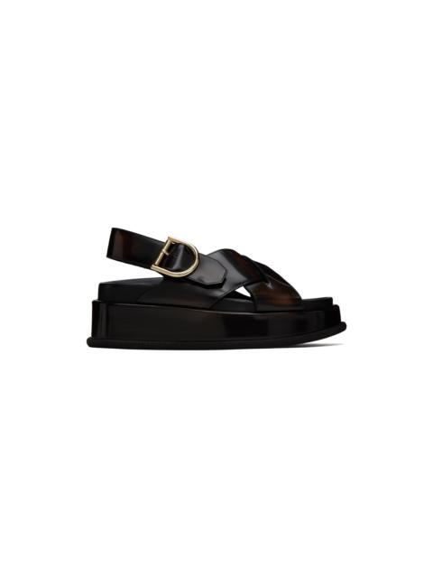 SSENSE Exclusive Brown Leather Sandals