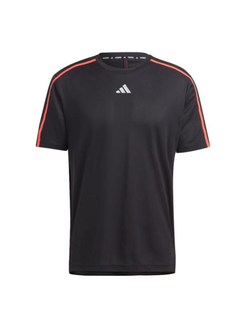 adidas Workout Base T-Shirt 'Black White Red' IB7896