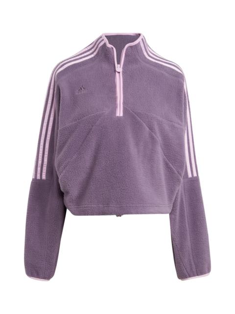 adidas Tiro Fleece Half Zip Pullover in Shadow Violet/Bliss Lilac at Nordstrom