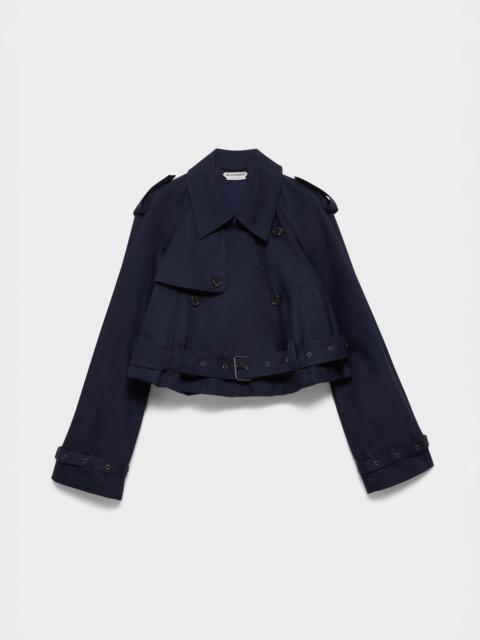 JW Anderson WOMENS CROPPED TRENCH IN NAVY