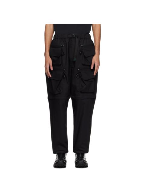 South2 West8 Black Multi-Pocket Cargo Pants