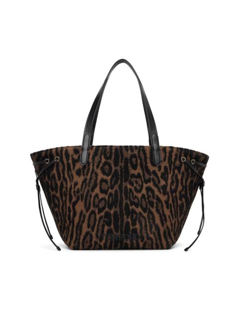 TOM FORD Brown & Black Jacquard & Calfskin Large Tote