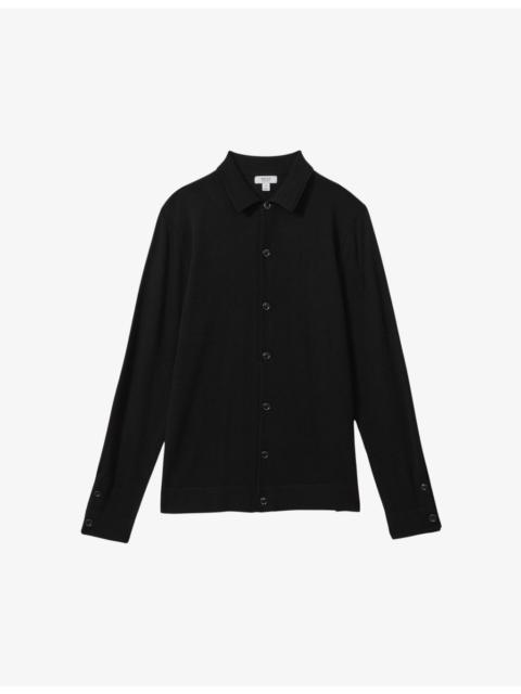 REISS Forbes buttoned wool cardigan